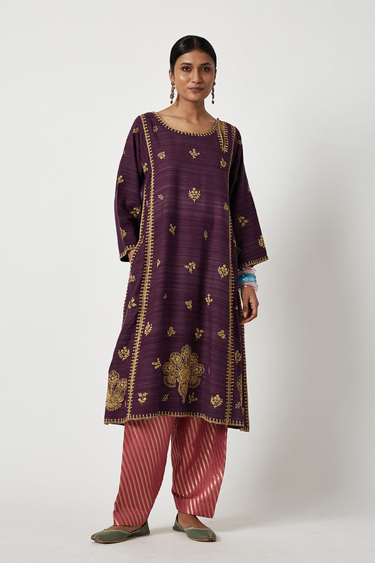 Zaina Embroidered Kurta Set (3Pcs)