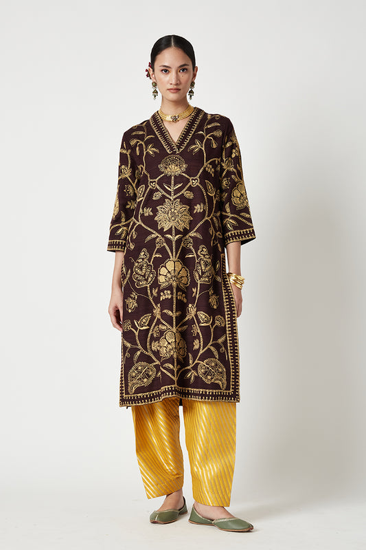 Aabidah Embroidered Kurta Set (3Pcs)