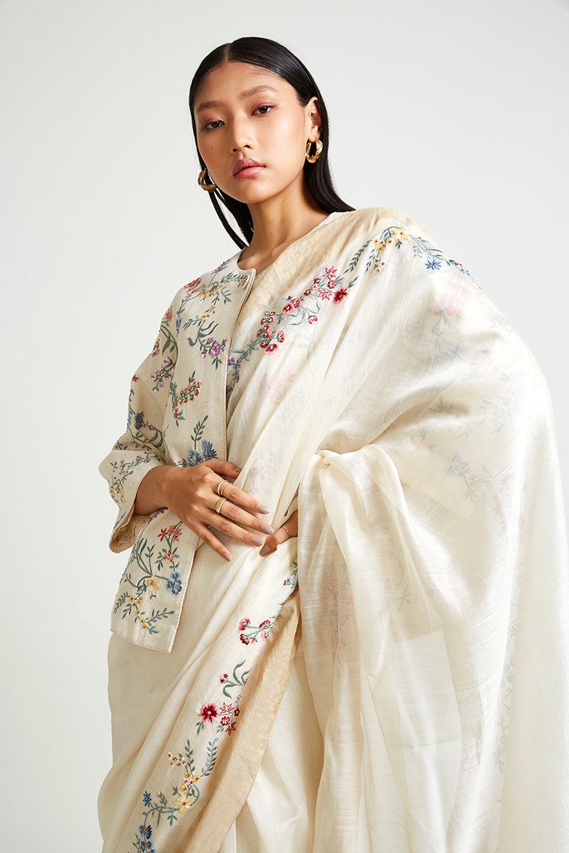 Euphorbia Embroidered Saree