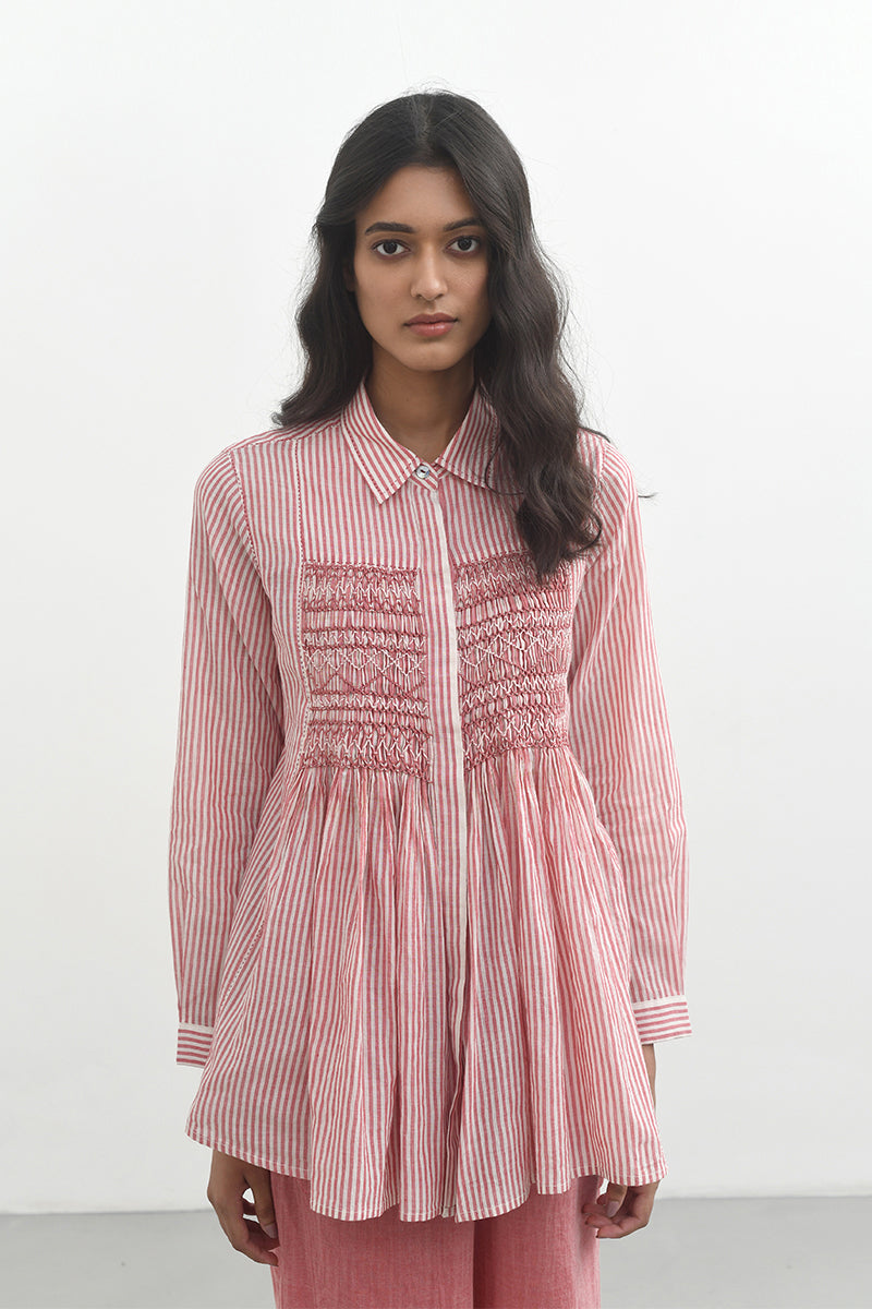 Makrinitsa Smocked Top