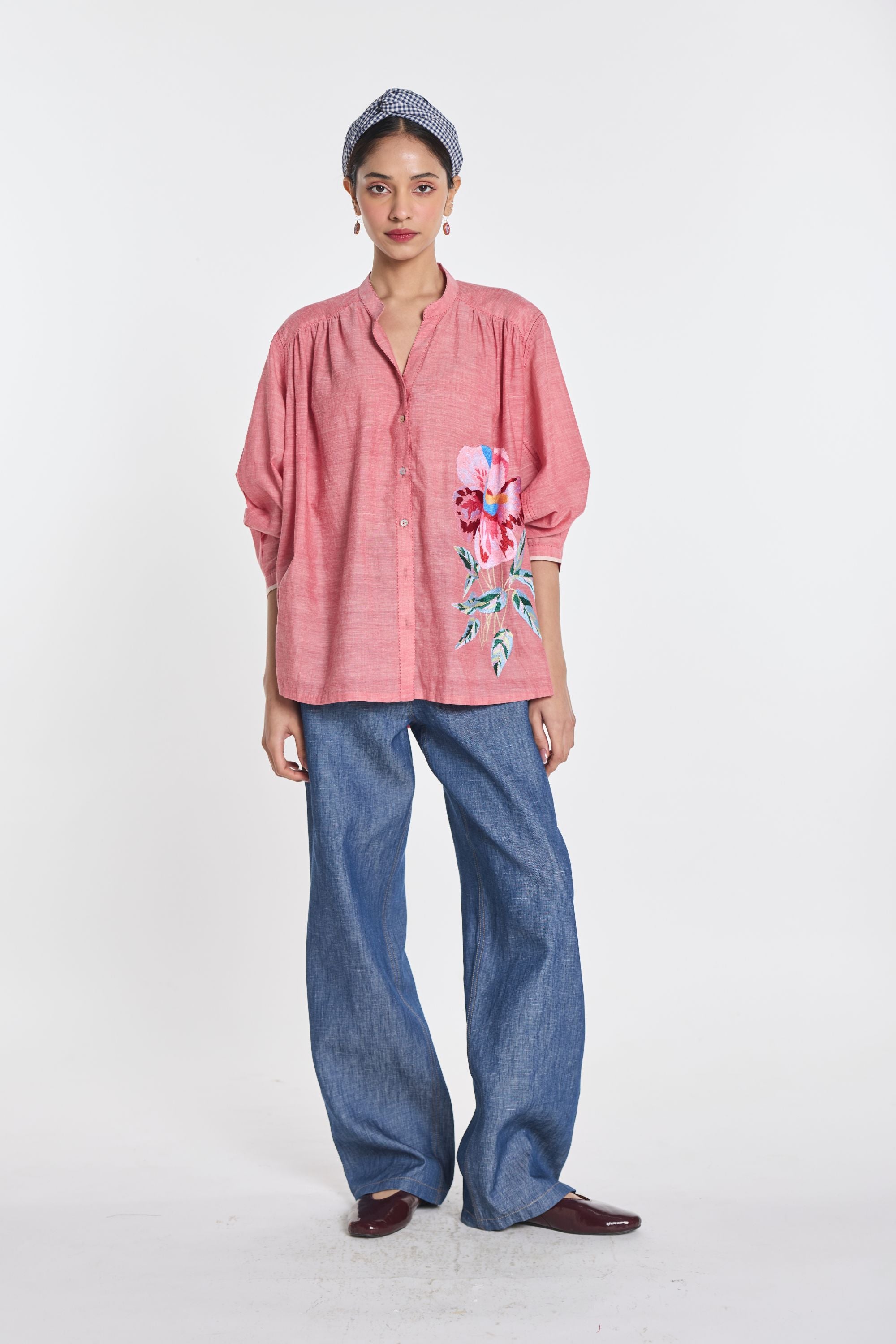 Scabiosa Embroidered Shirt