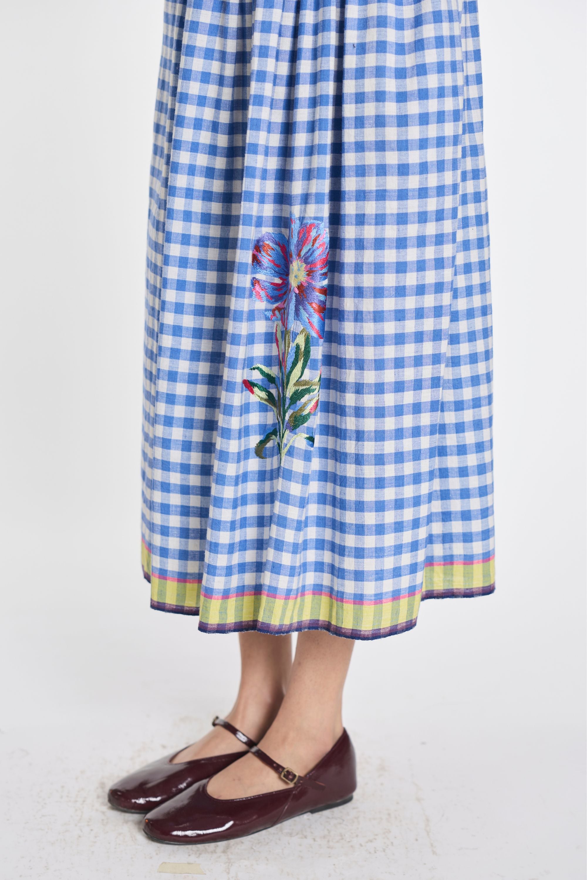 Azure Embroidered Dress