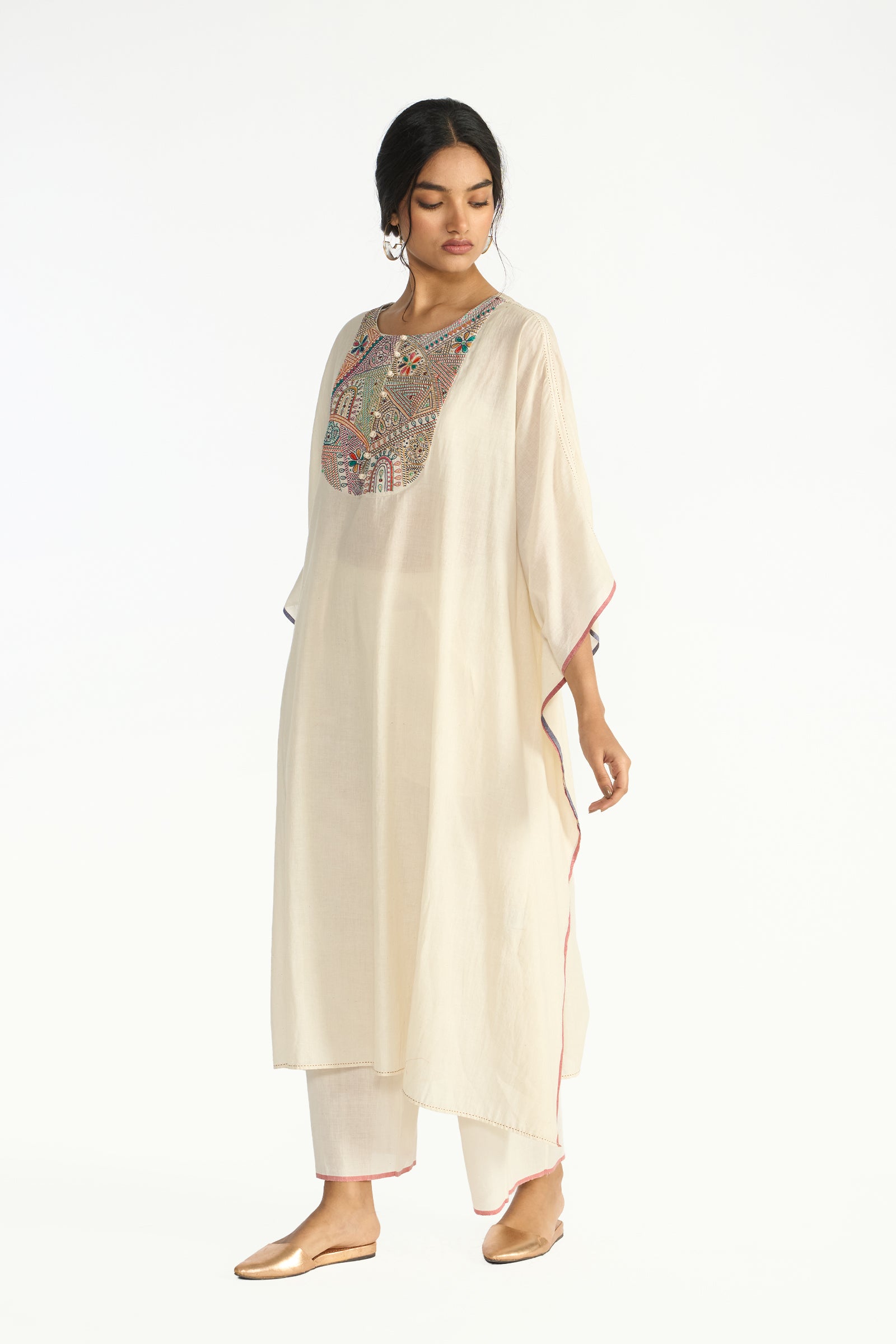 gospic embroidered yoke dress
