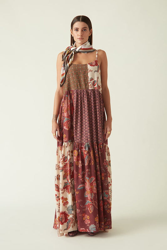 LIMAN PRINTED PATCH DRESS