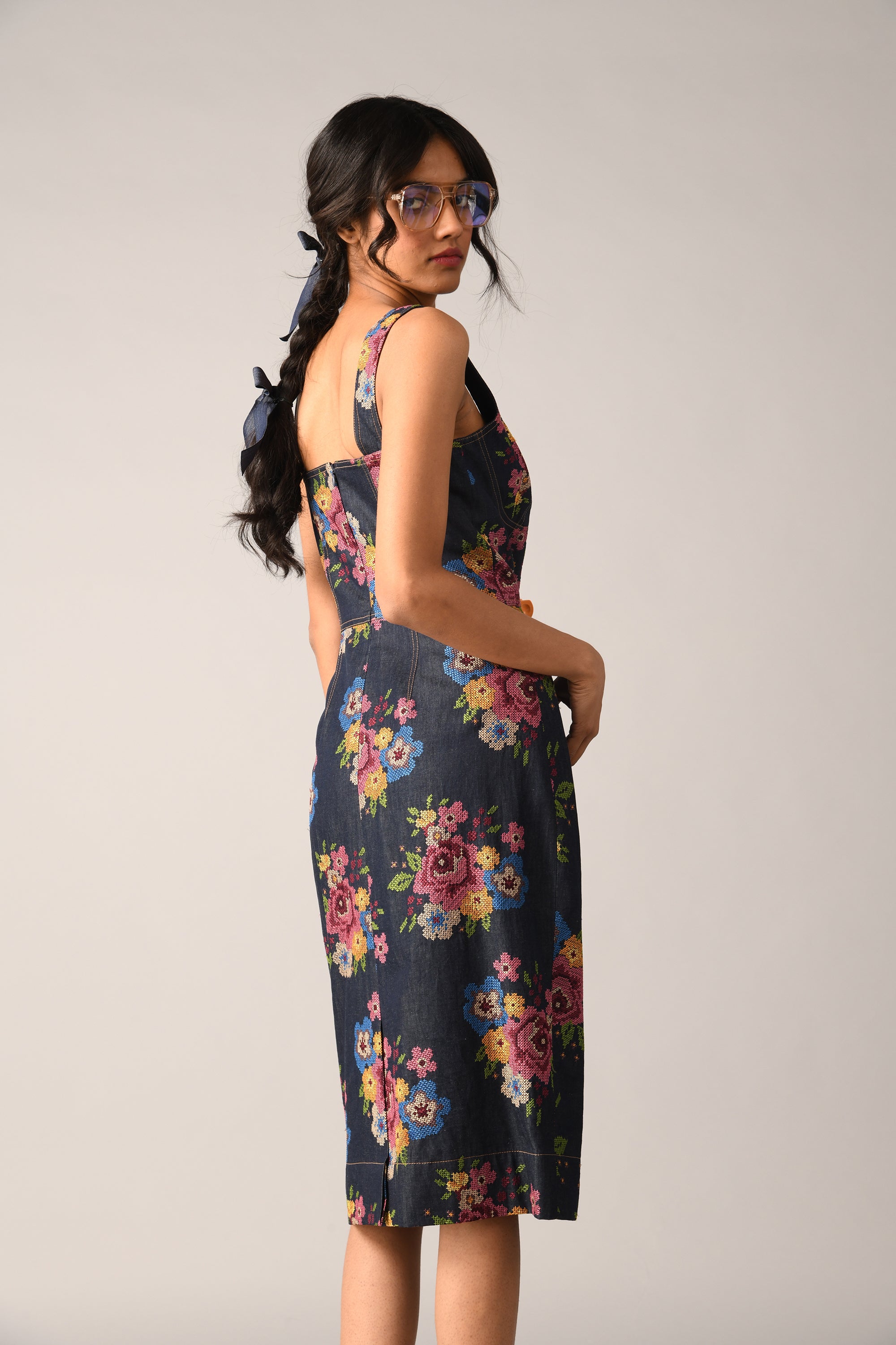 Stylosa Embroidered Corset Dress