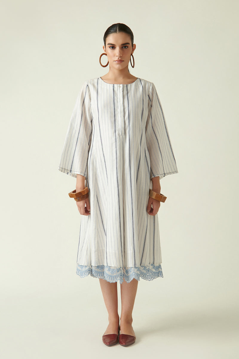 WINTER BOX PLEAT DRESS WITH SLIP (2PCS)