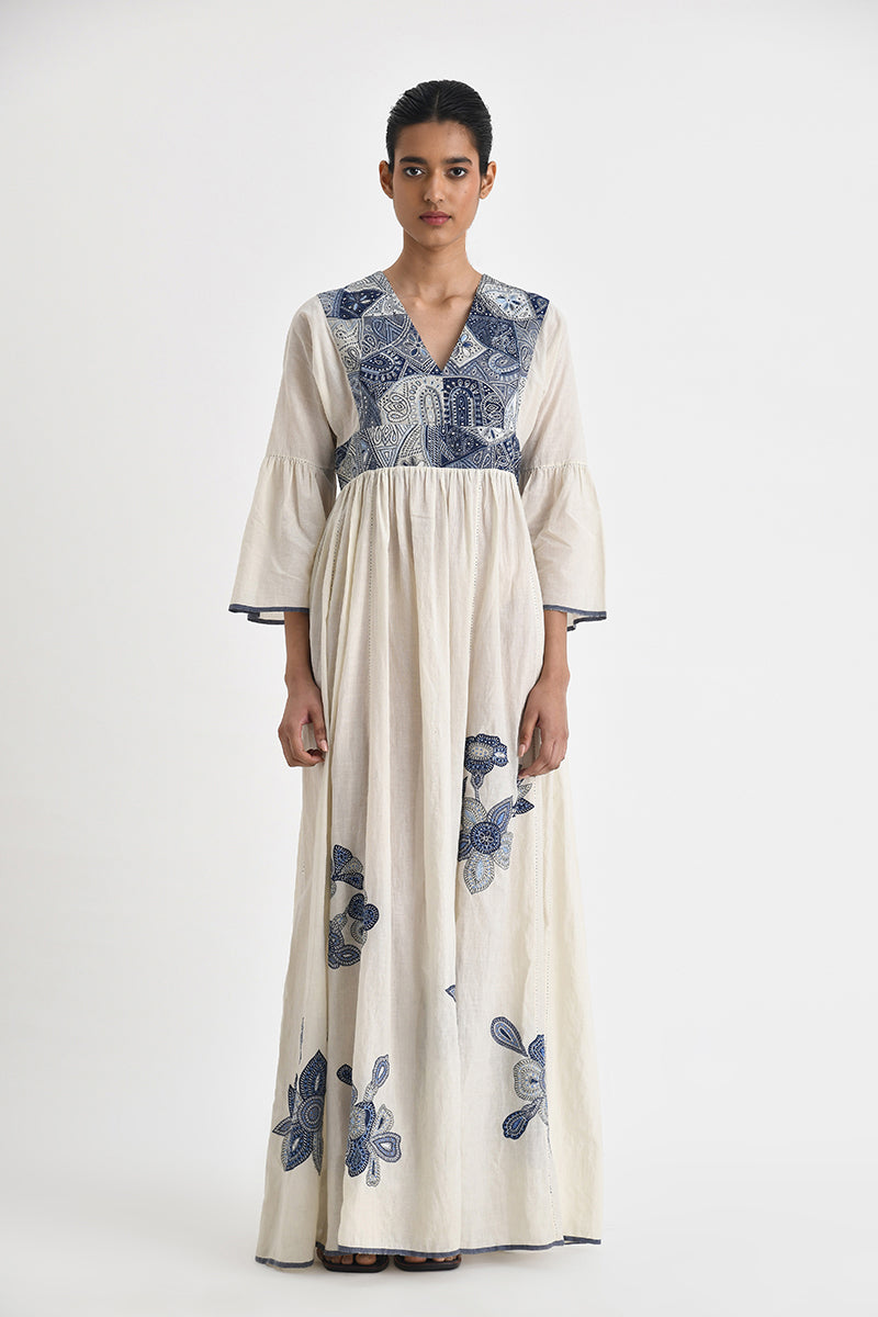 Opatija Patchwork Embroidered Dress