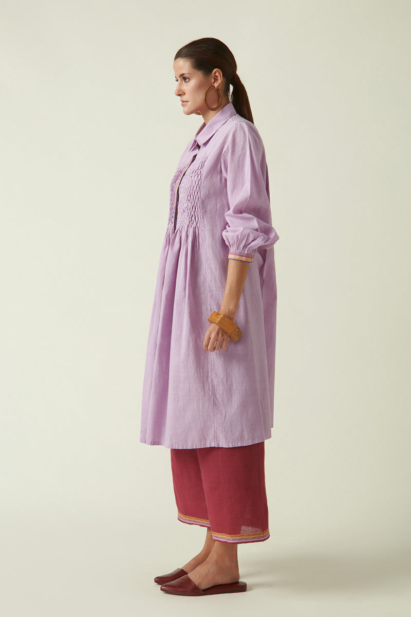JASON SMOCKING TUNIC DRESS