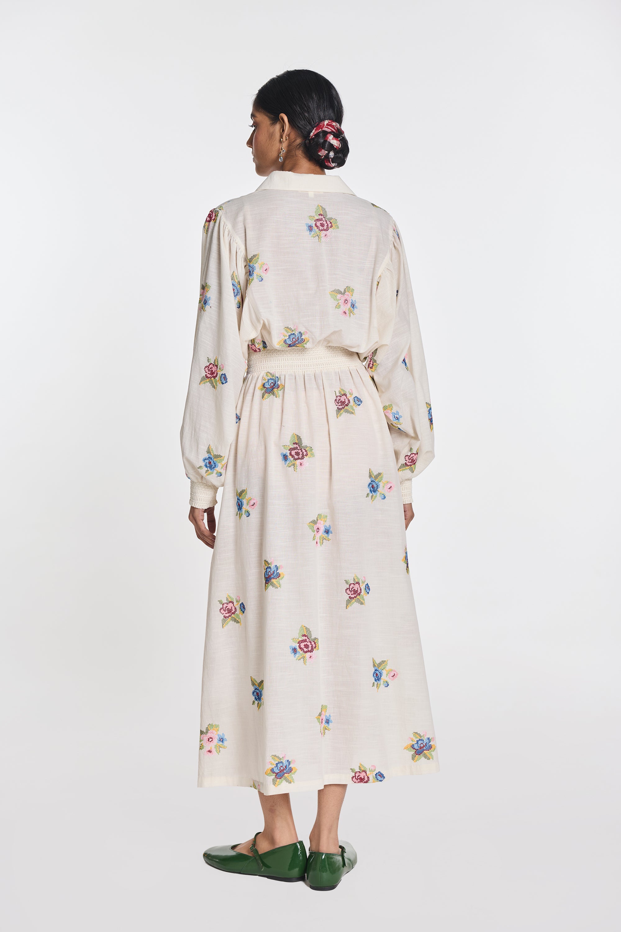 Teasel embroidered dress