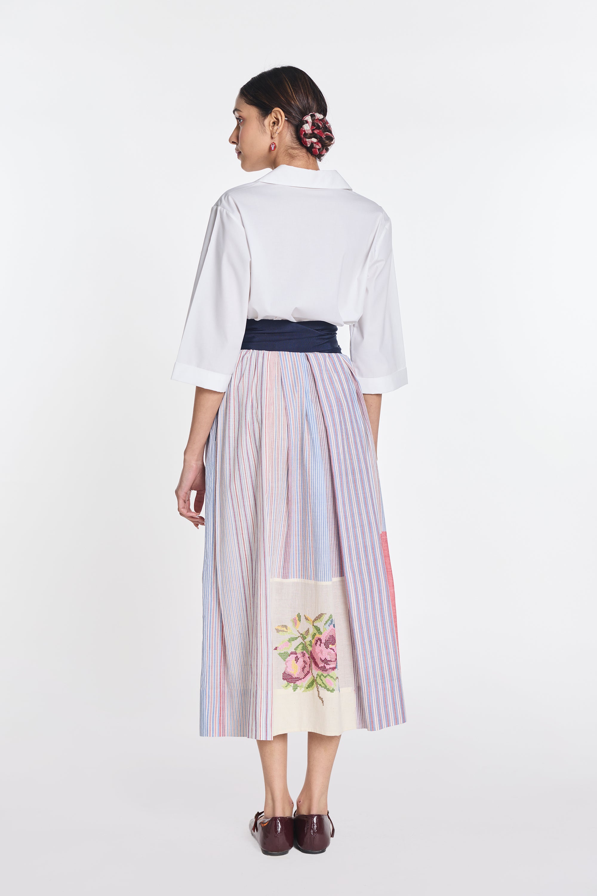 Ivy patchwork wrap dress