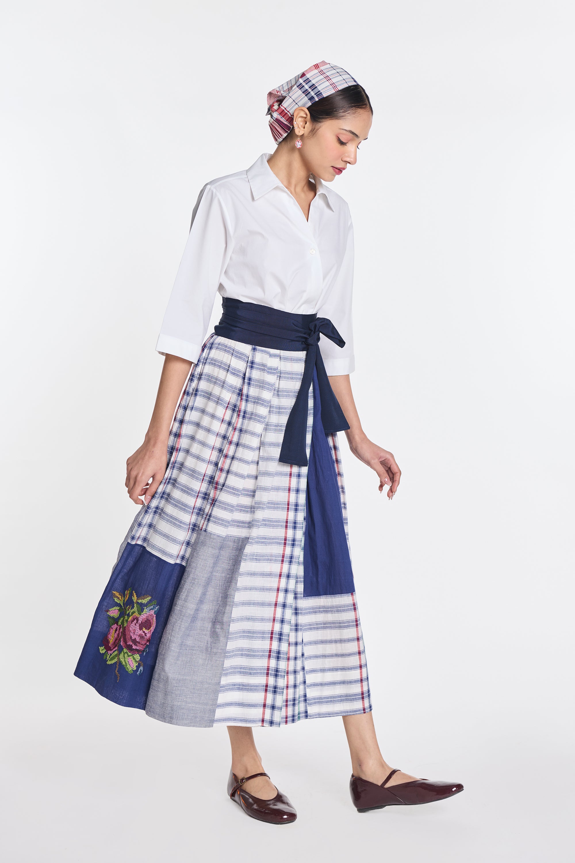 Ivy Patchwork Wrap Dress