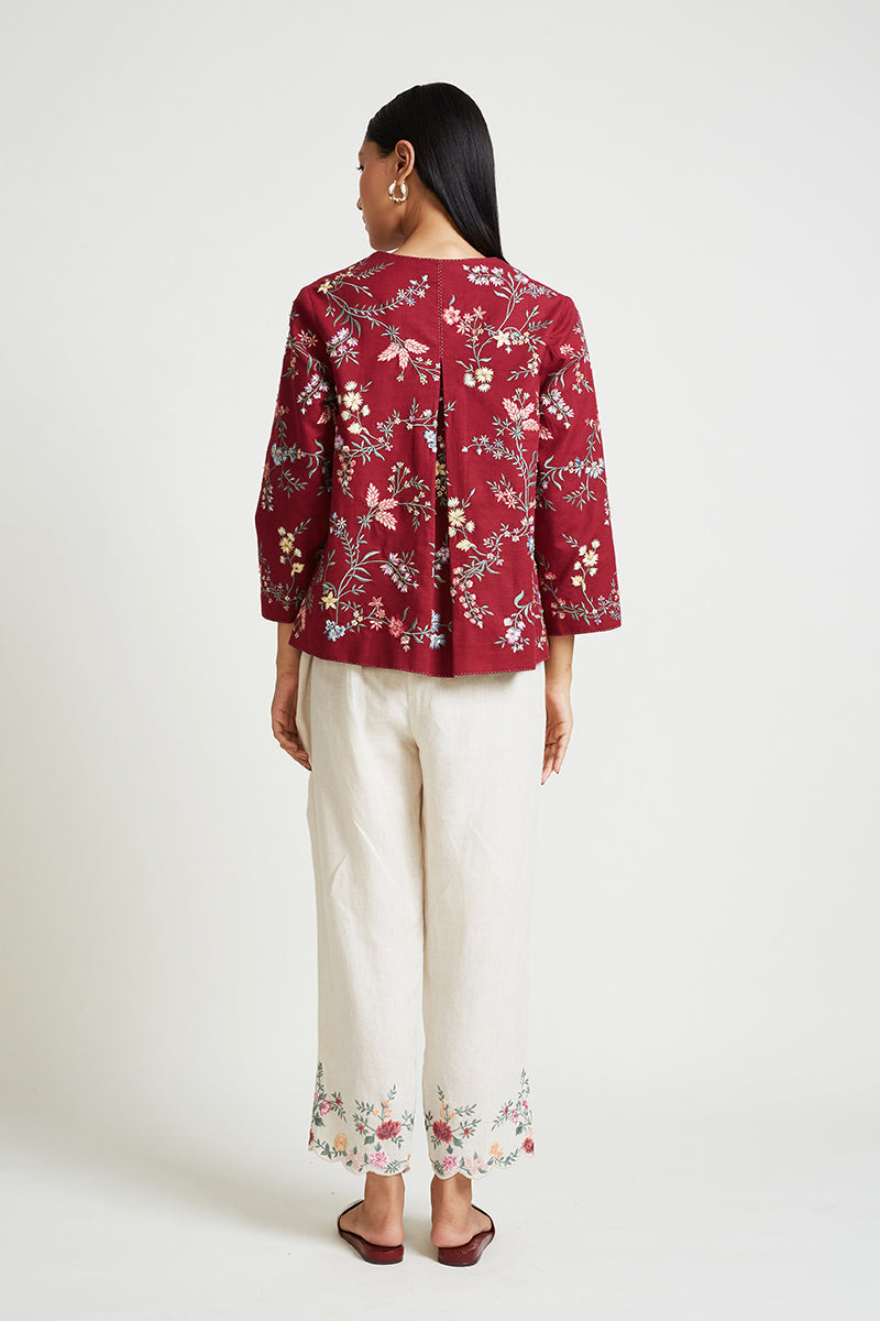 PEONY EMBROIDERED JACKET