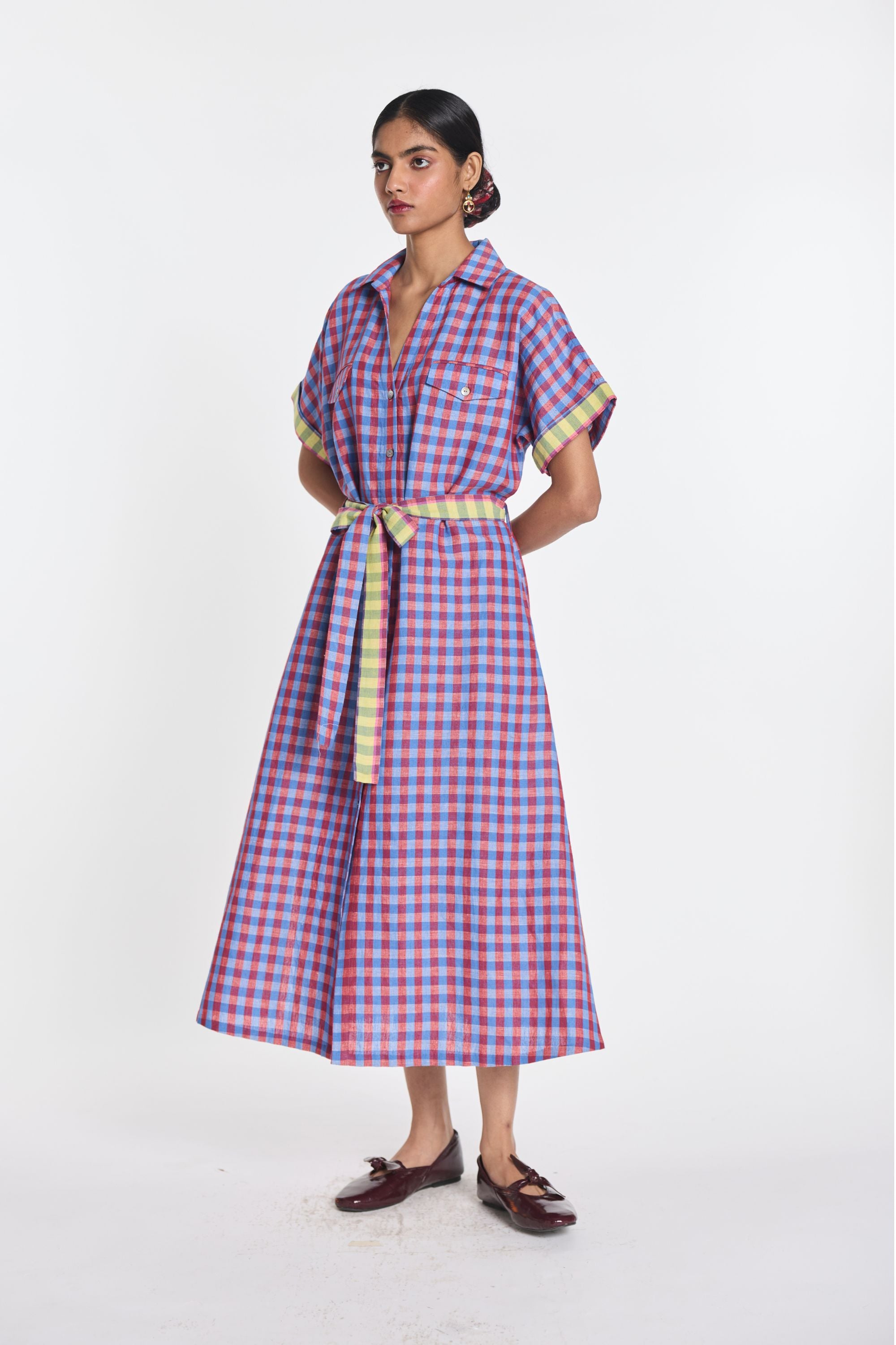Selah Gingham Check Dress