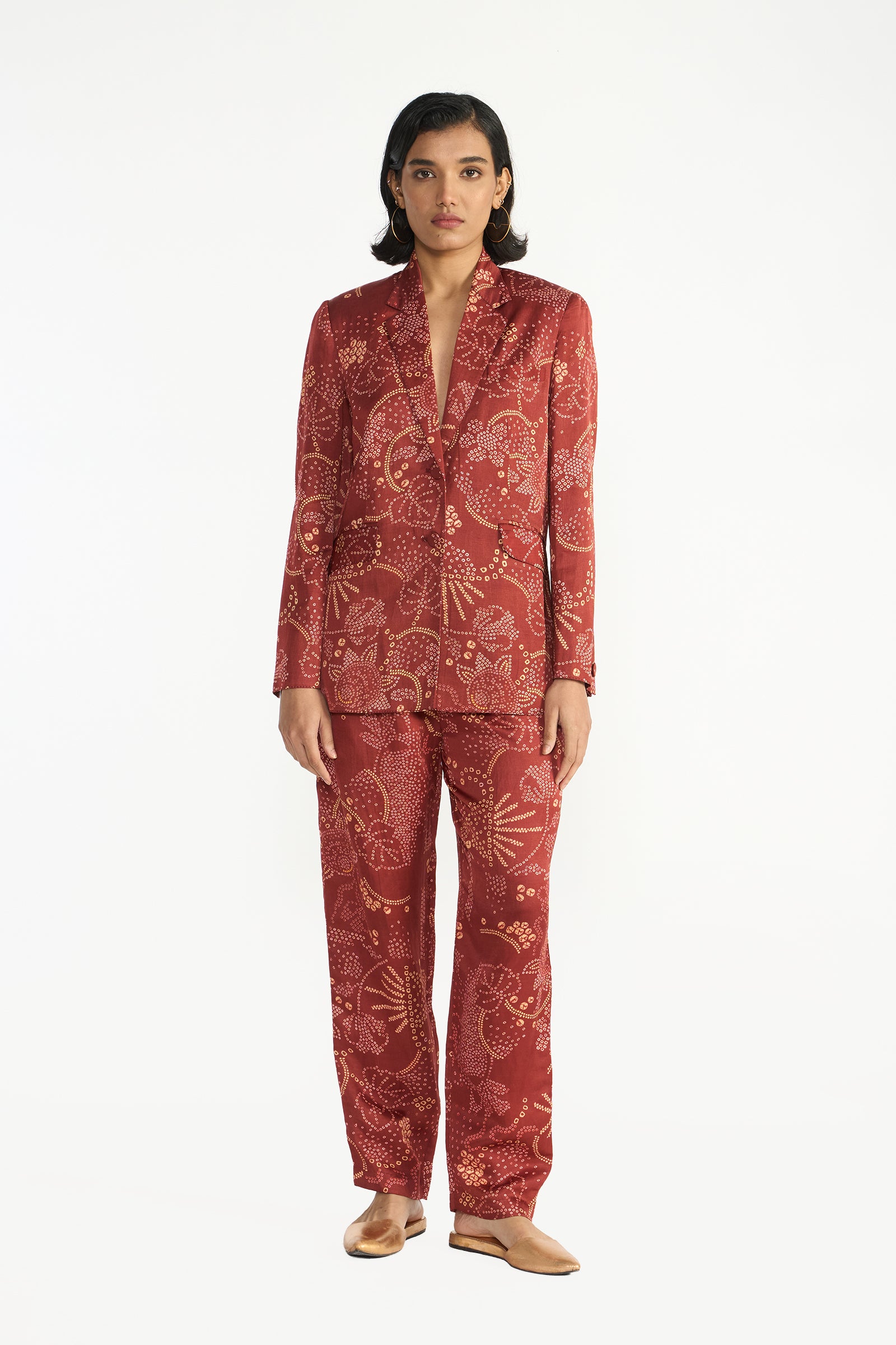 Argolis lapel printed jacket