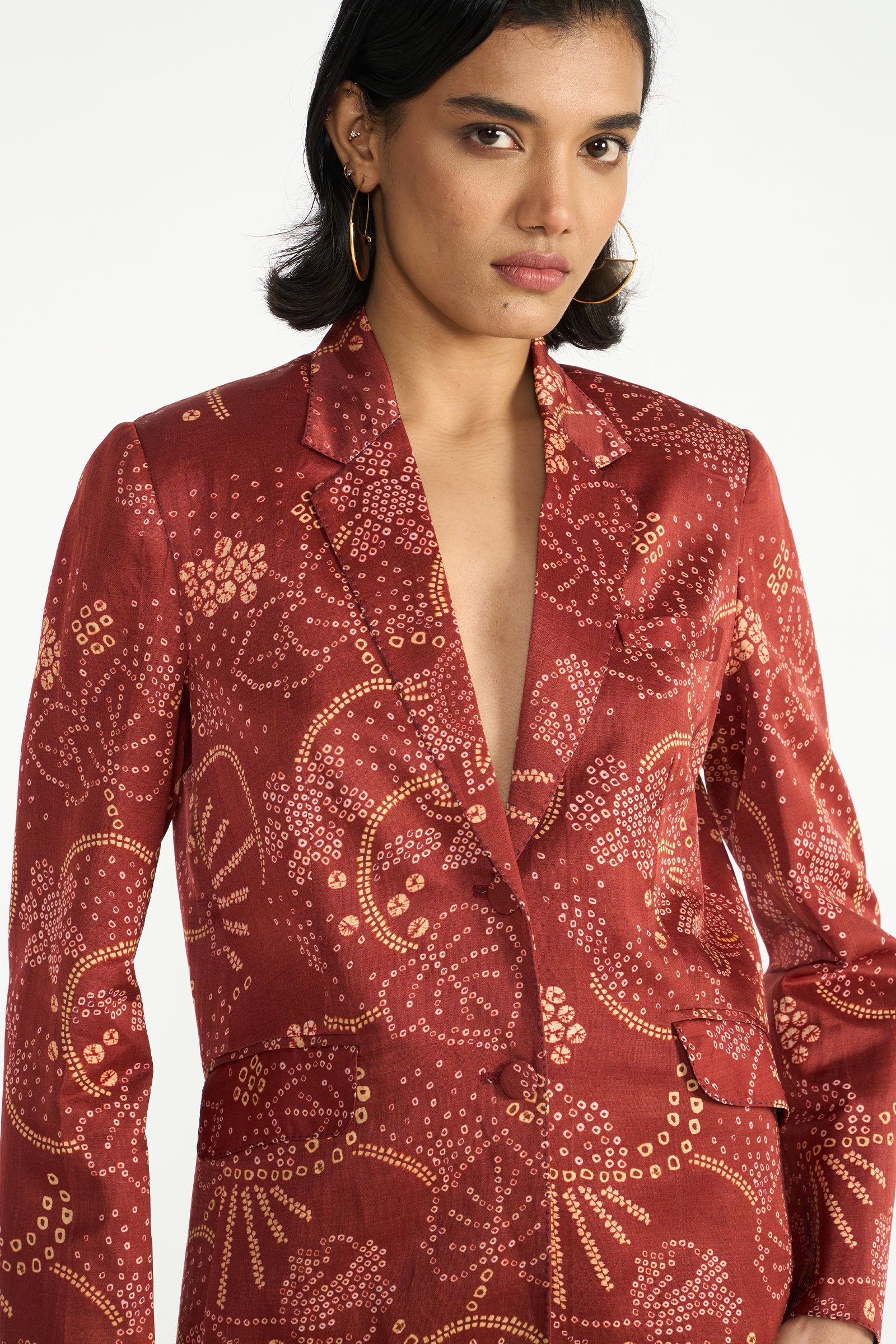 Argolis lapel printed jacket
