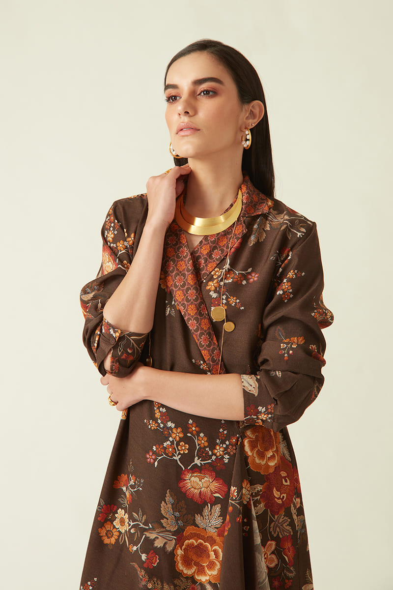BROMO WRAP JACKET DRESS