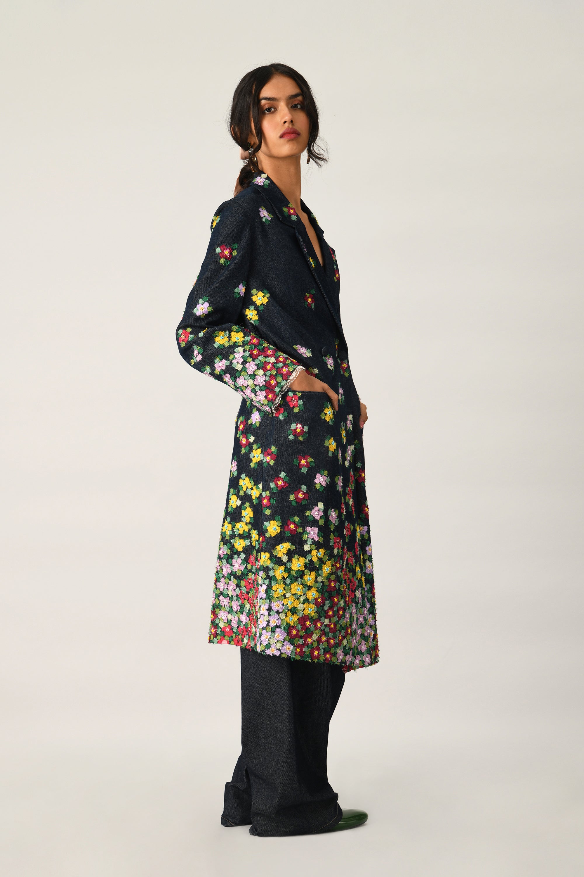 Derongensis Double-Breasted Belted Jacket