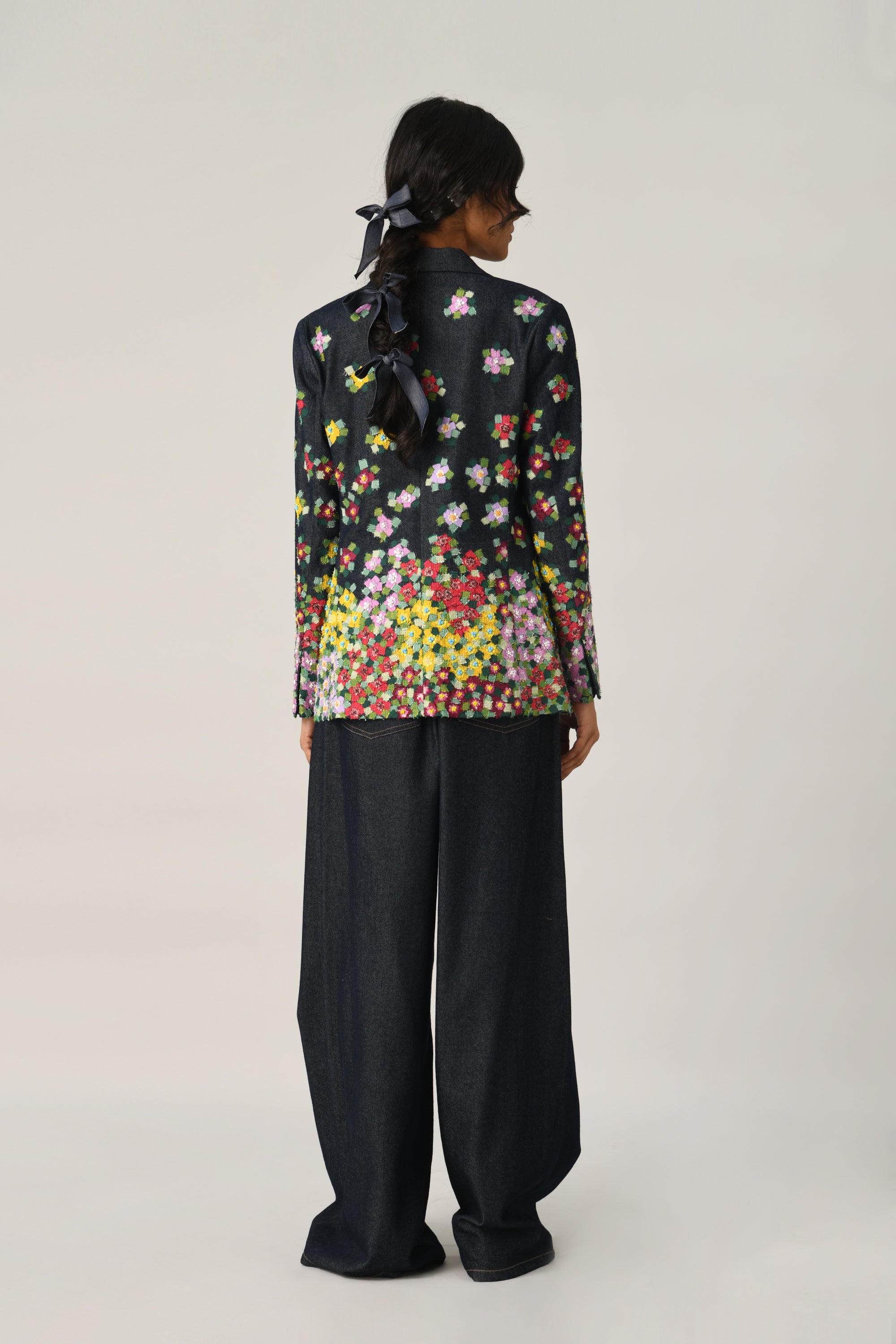 Sogdiana Embroidered Two-Button Jacket