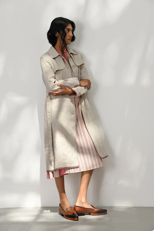 Lecco Handloom Trench Jacket