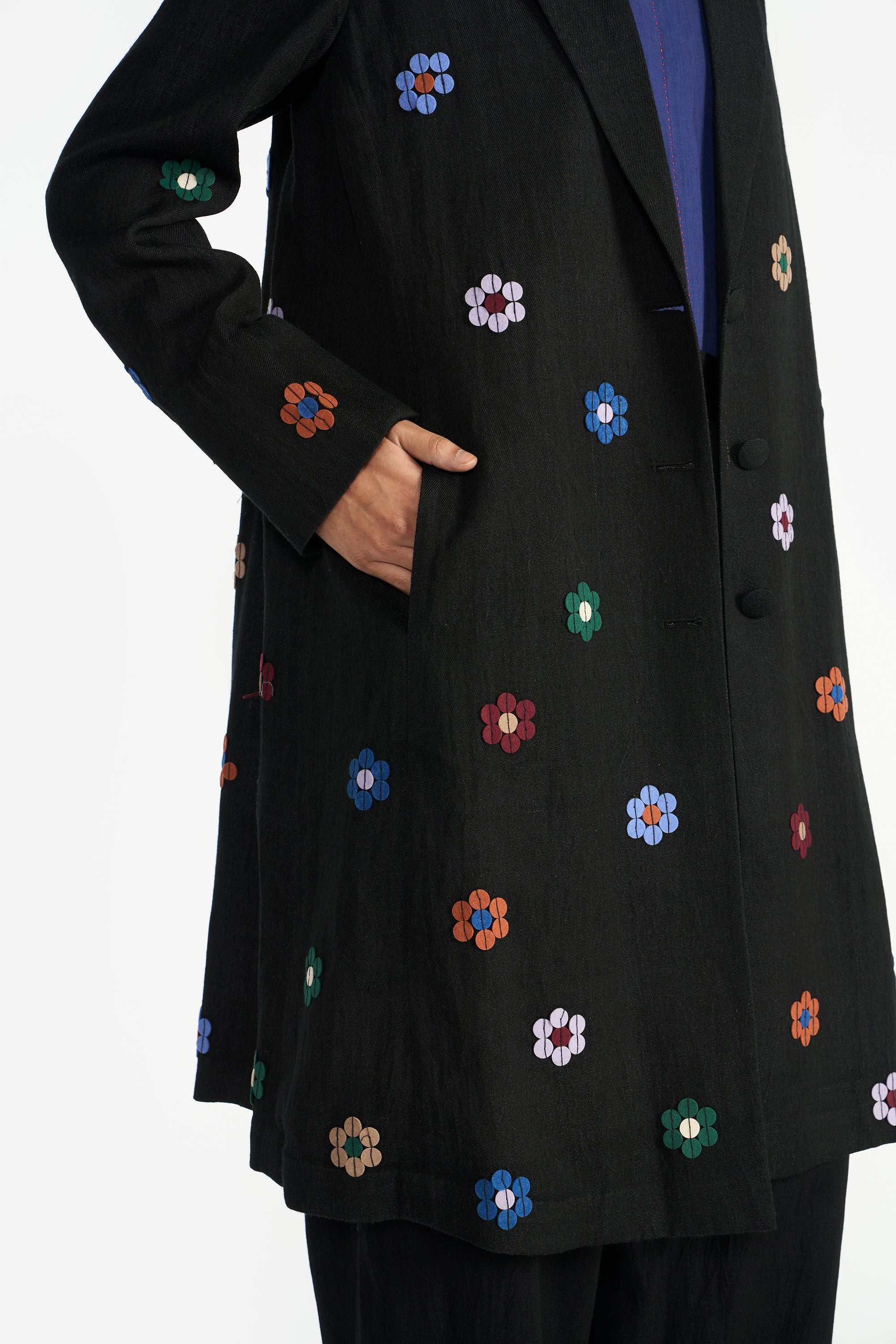 Clusiana Appliqué Long Jacket