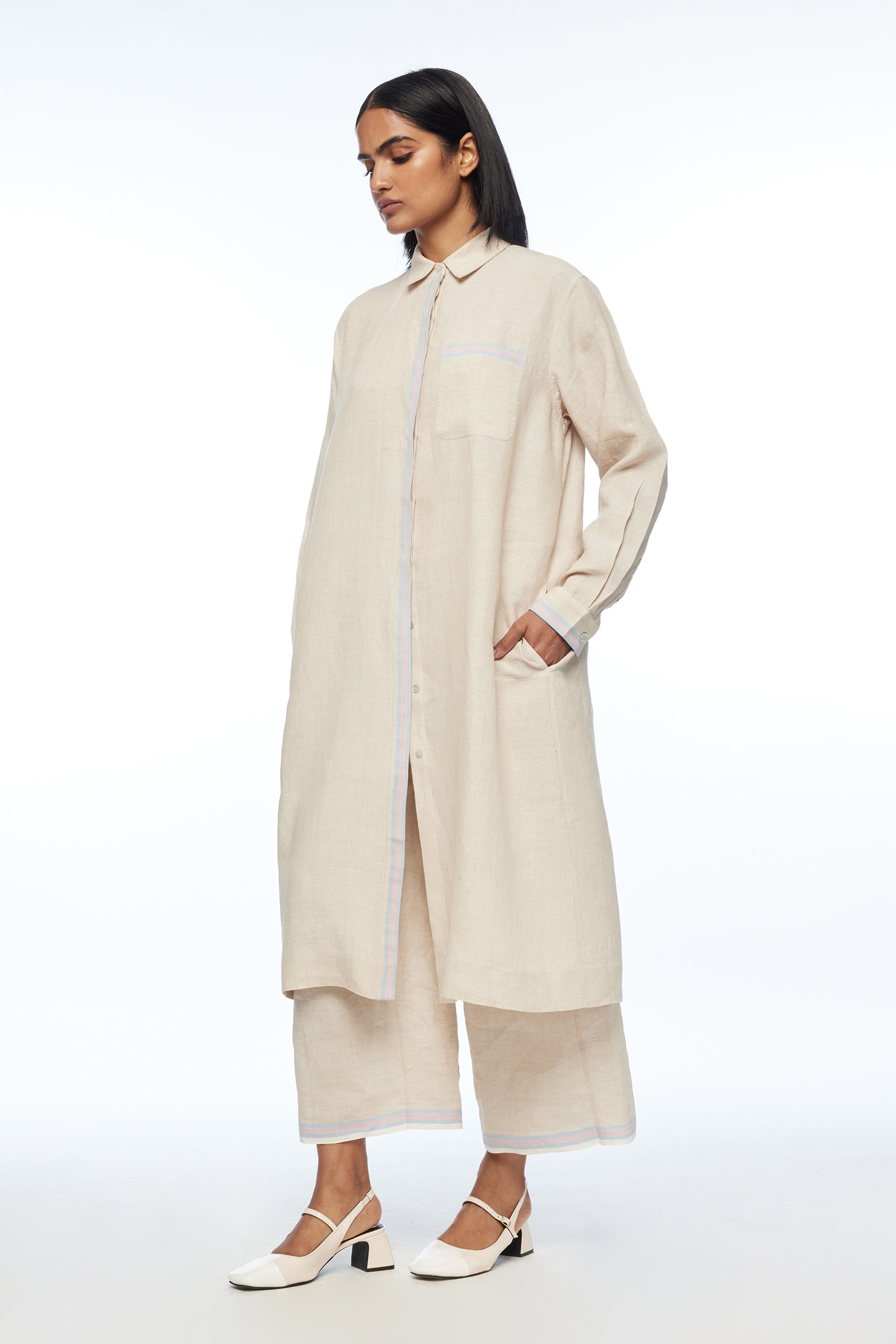 Polyantha Front Open Tunic