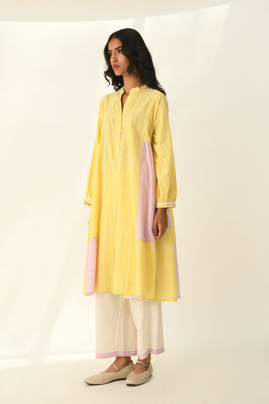 Obtegens Patchwork Panel Tunic Dress