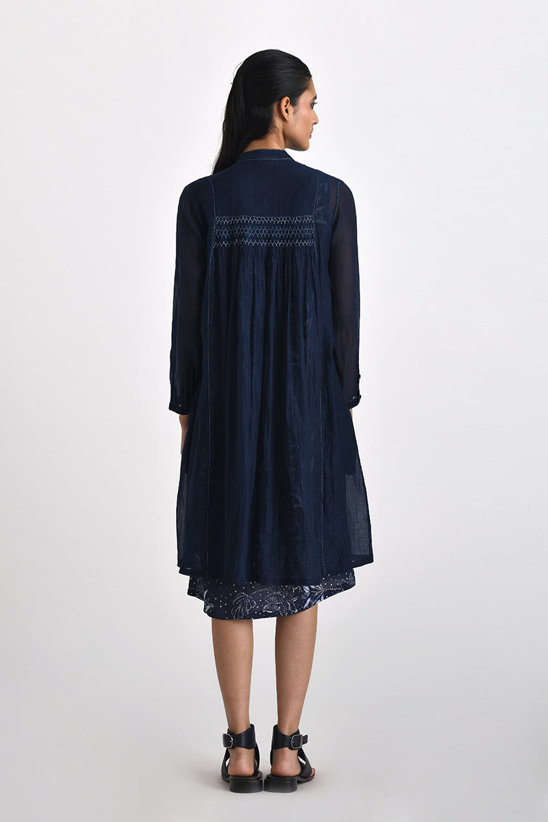 Camogli Embroidery Tunic With Printed Slip