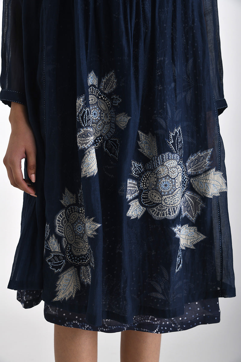 Camogli Embroidery Tunic With Printed Slip