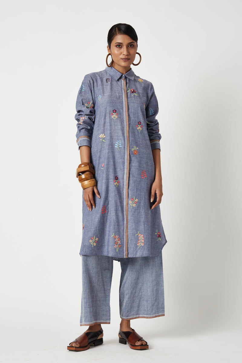 Begonia Embroidered Kurta Set