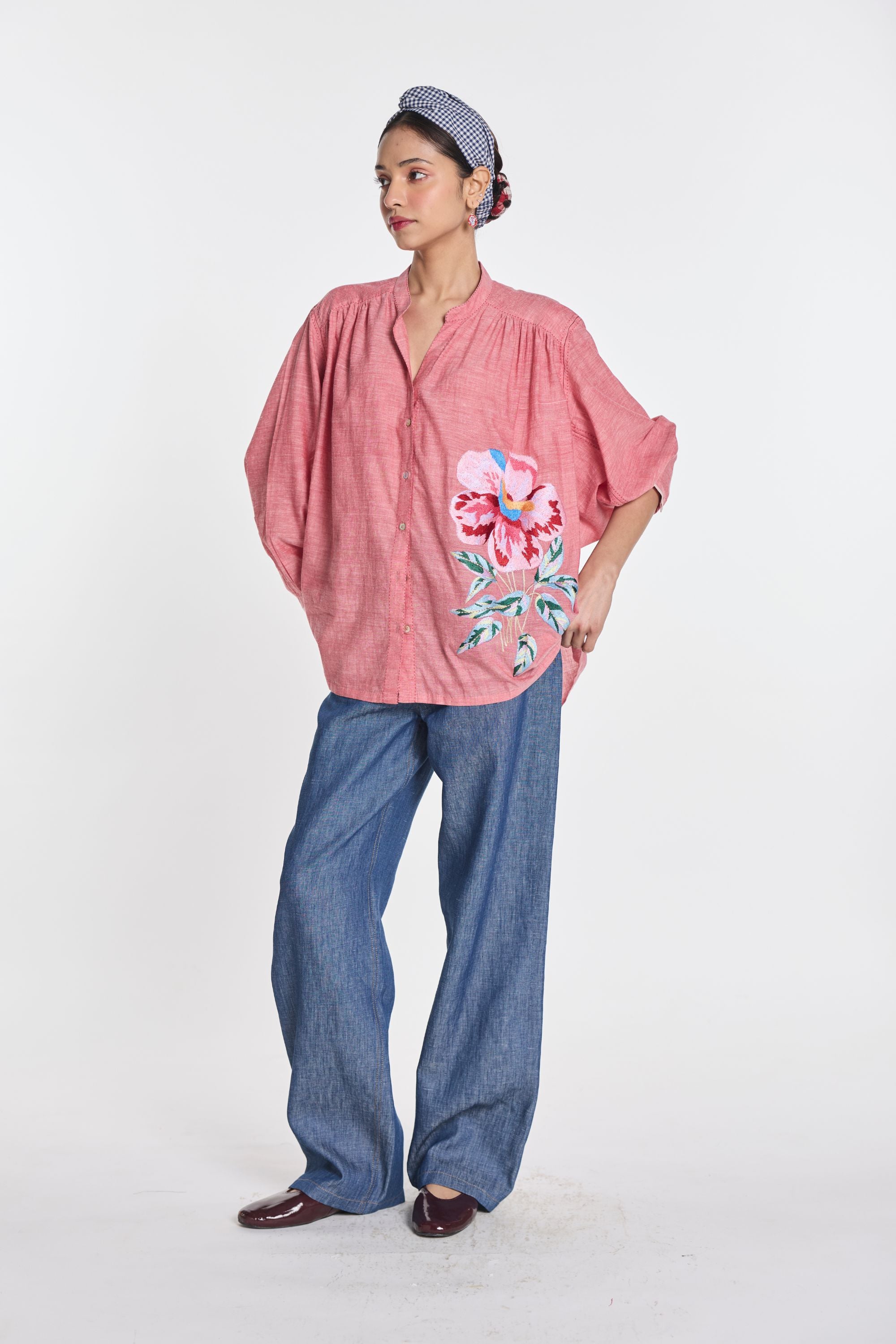 Scabiosa Embroidered Shirt