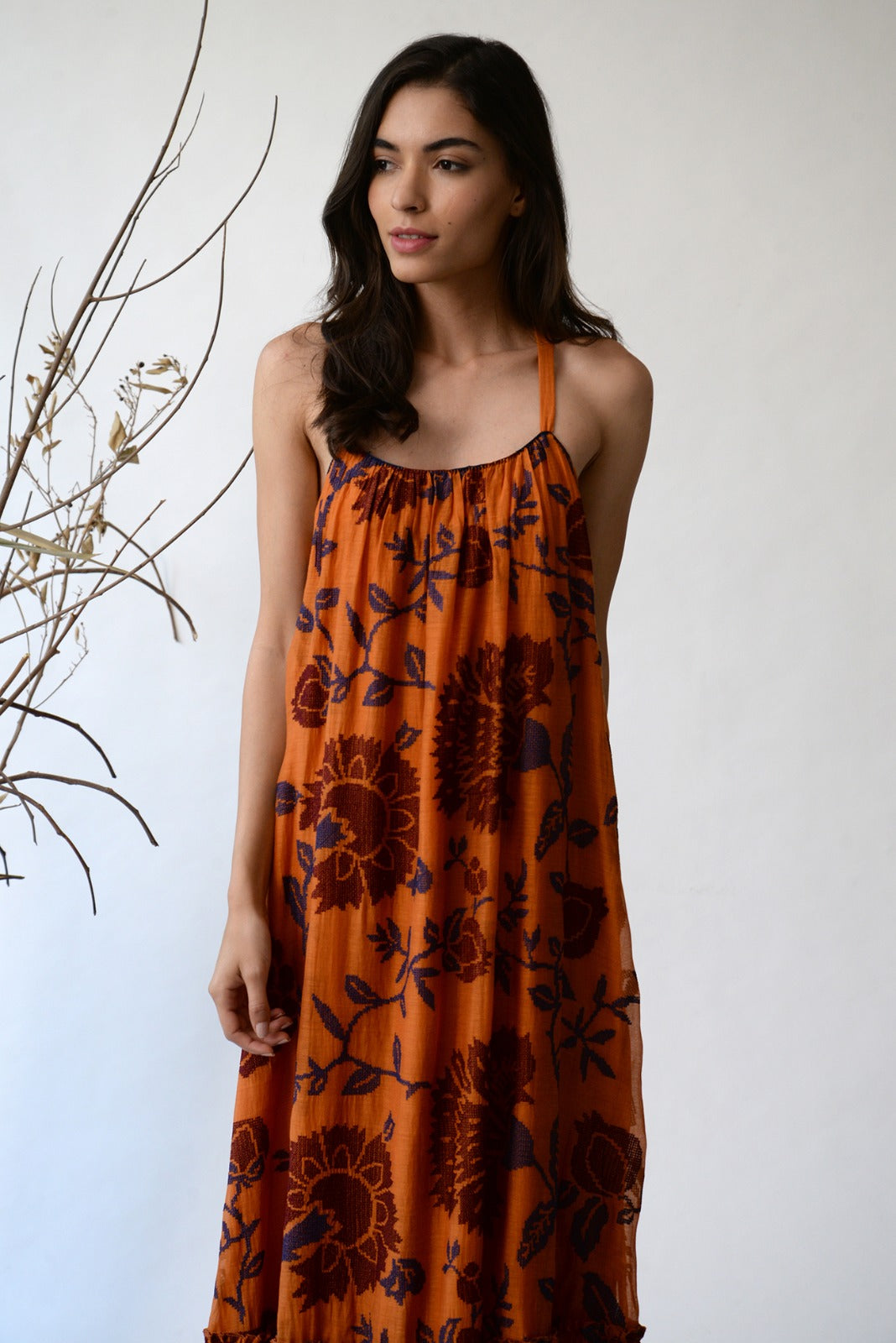 CRISS CROSS STRAPPY TIERED DRESS