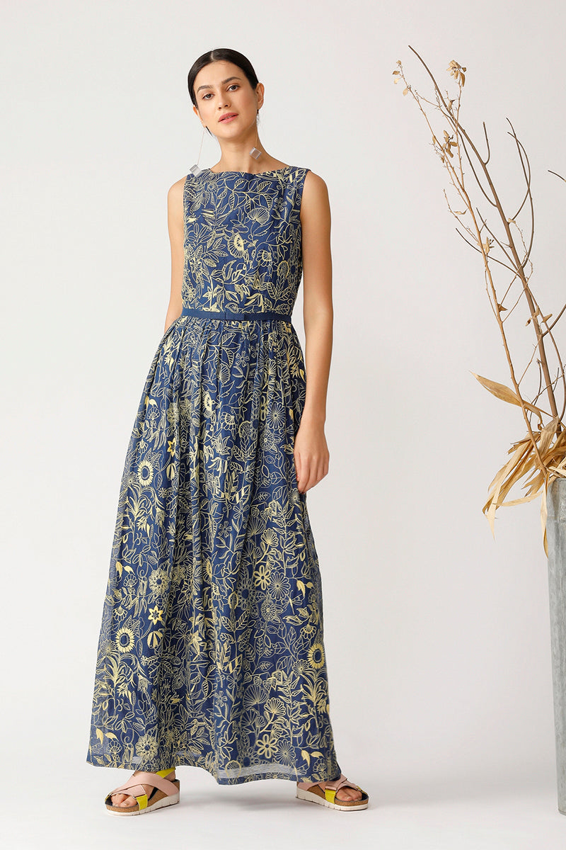 Embroidered maxi dress