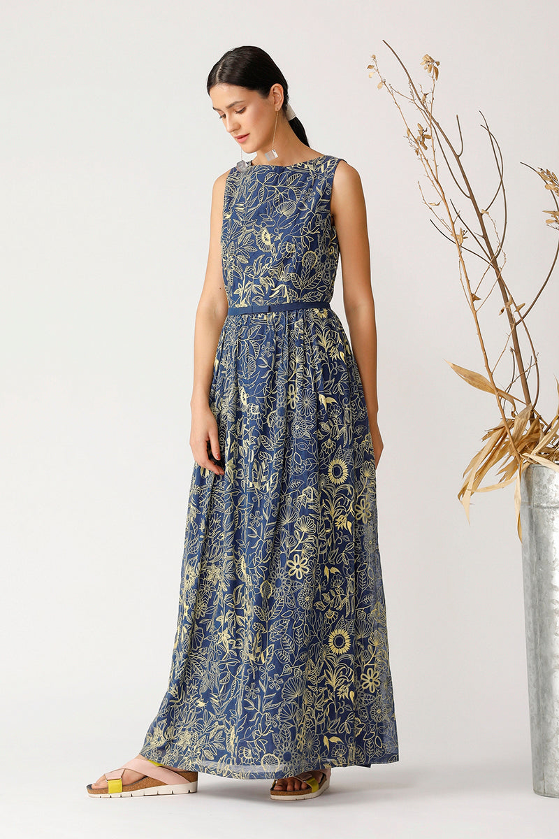 Embroidered maxi dress
