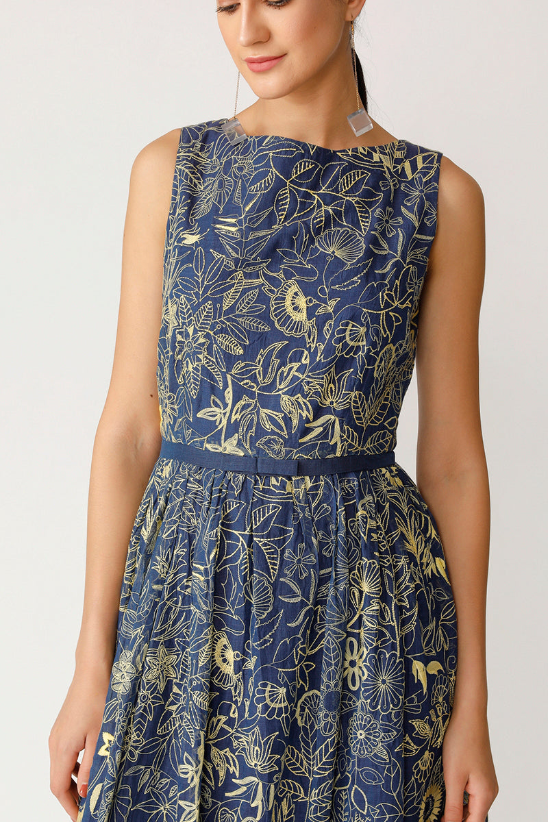 Embroidered maxi dress