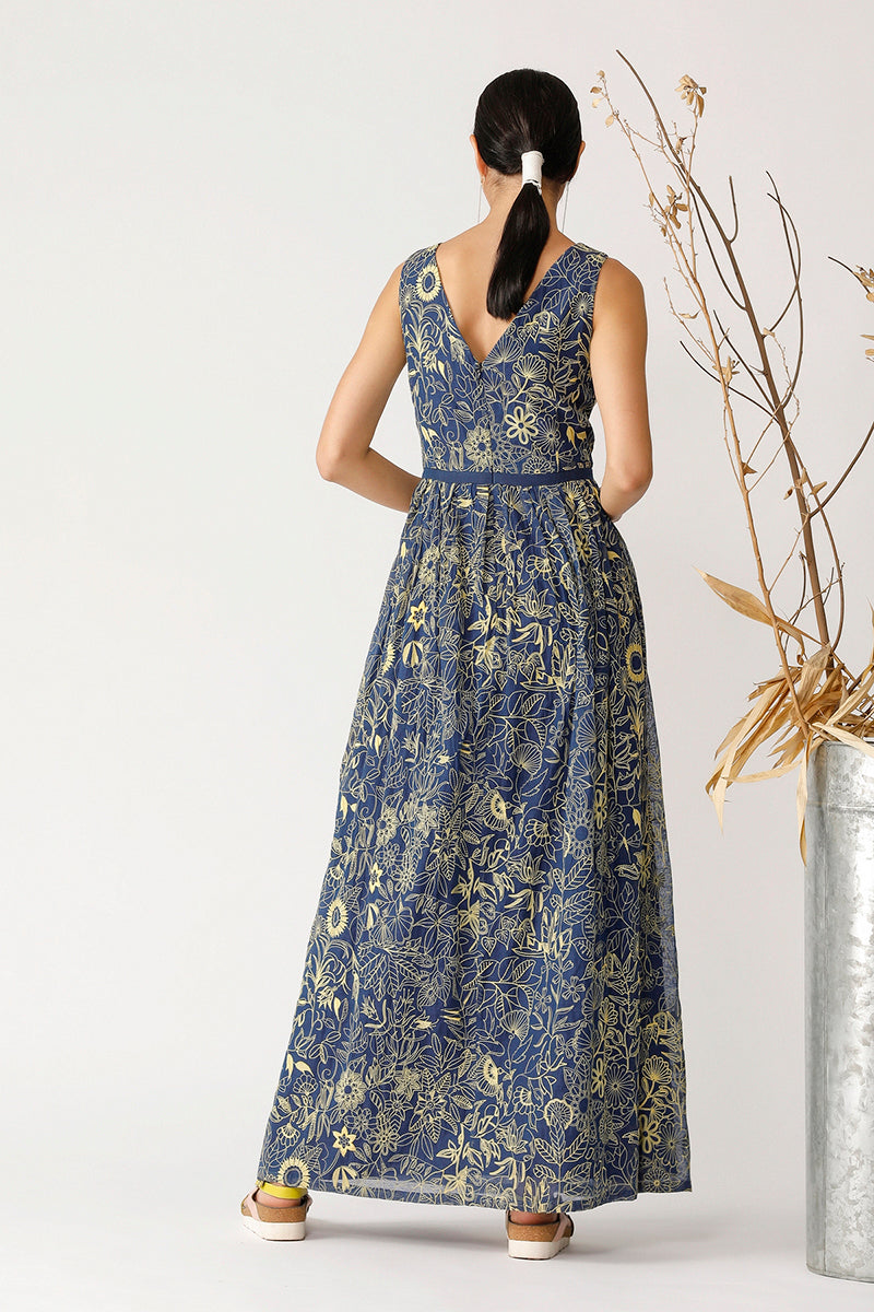 Embroidered maxi dress