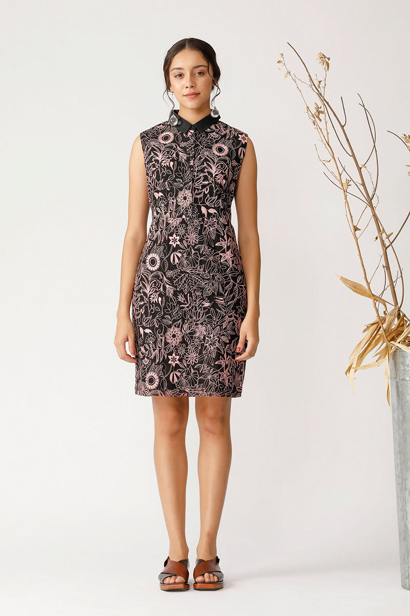 Embroidered Midi Dress