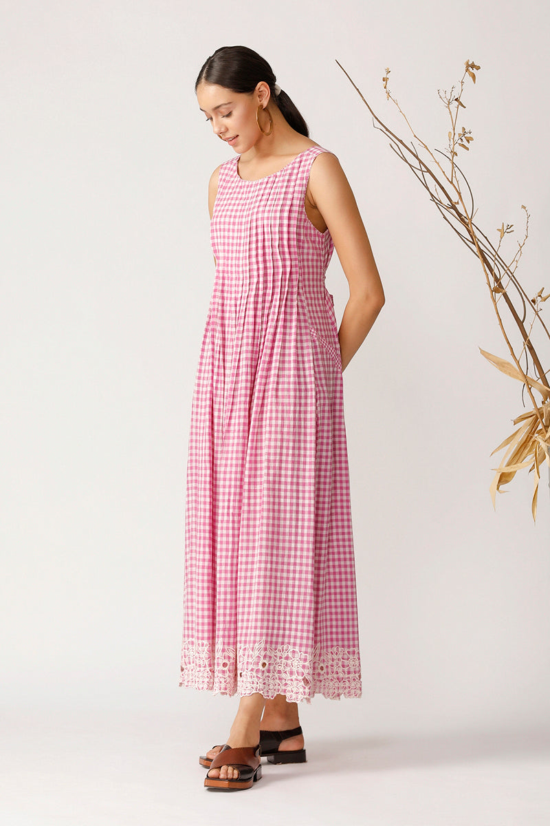 FLAMENCO GINGHAM DRESS