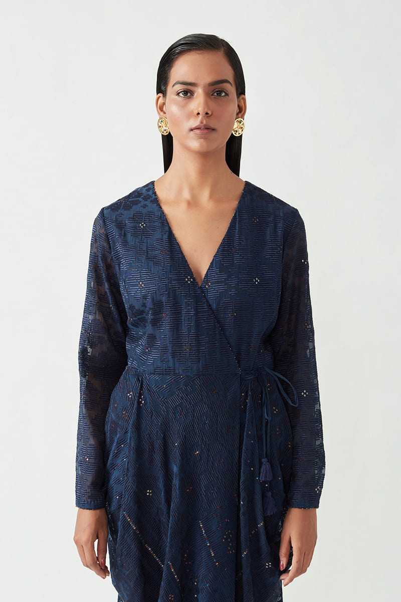 OSCAR EMBROIDERED DRESS