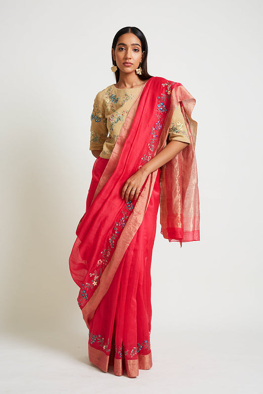 ACESTES EMBROIDERED SAREE (1 PC)