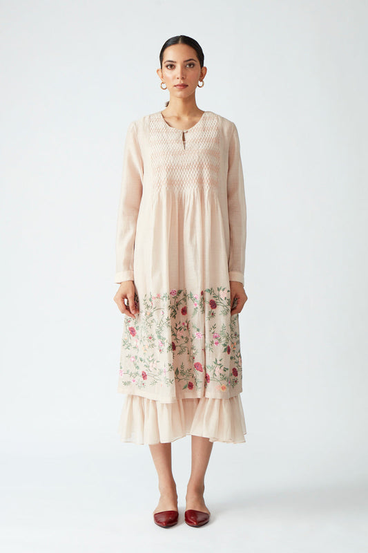 SEDUM EMBROIDERED DRESS WITH SLIP (2PCS)