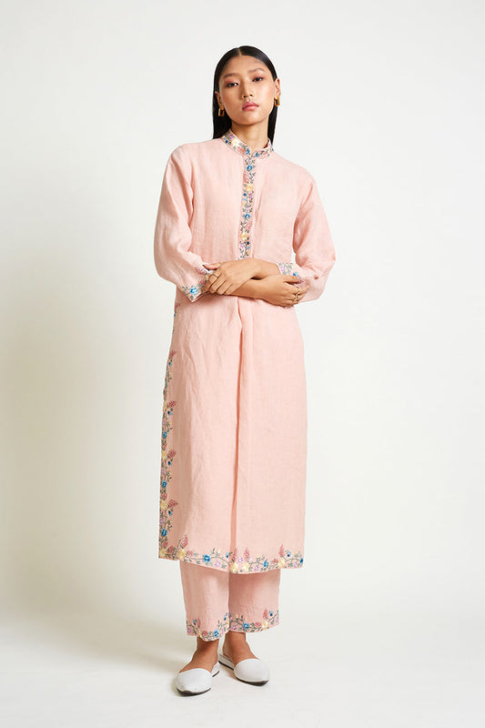CANDYTUFT EMBROIDERED KURTA & PANT SET (2PCS)