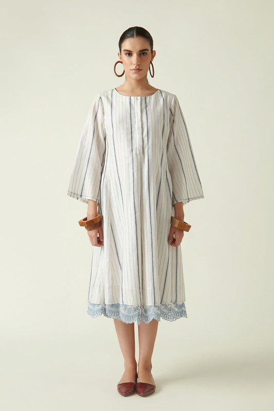 WINTER BOX PLEAT DRESS WITH SLIP (2PCS)