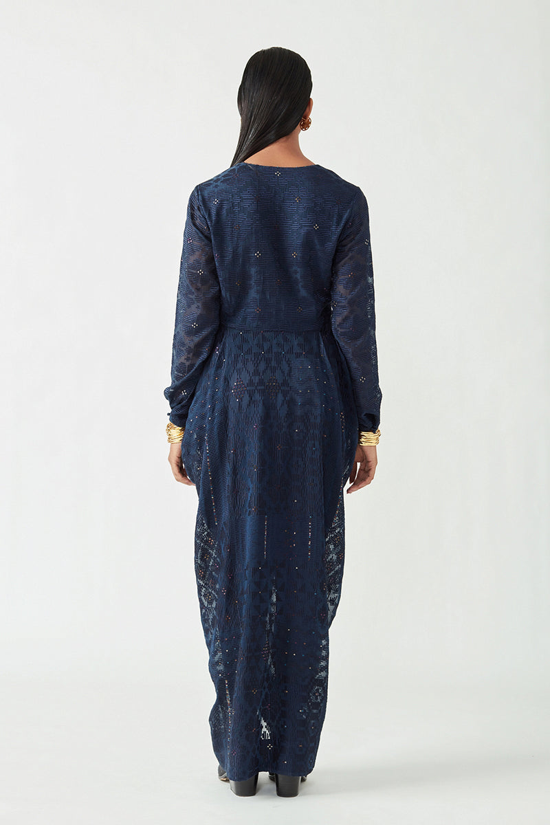 OSCAR EMBROIDERED DRESS WITH LYCRA TIGHTS