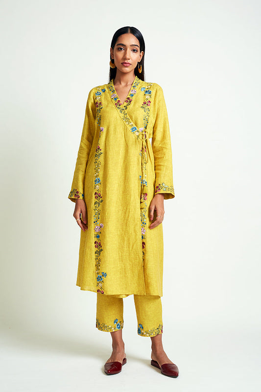 IXORA EMBROIDERED KURTA PANT SET (2PCS)