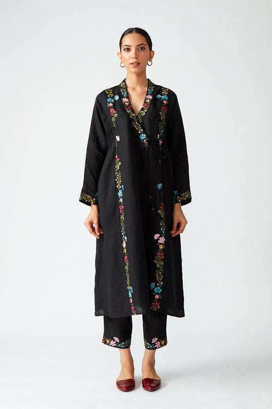 TRITELEIA EMBROIDERED KURTA PANT SET (2PCS)