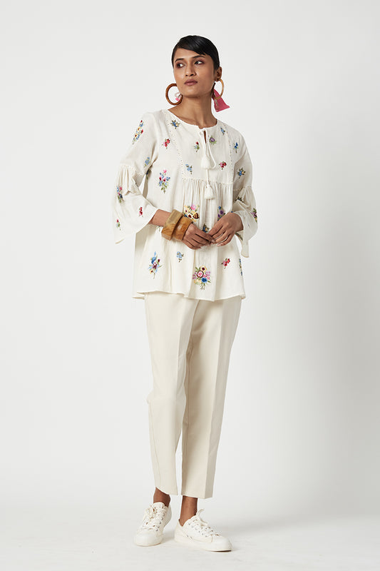 LIMAHULI EMBROIDERED TOP
