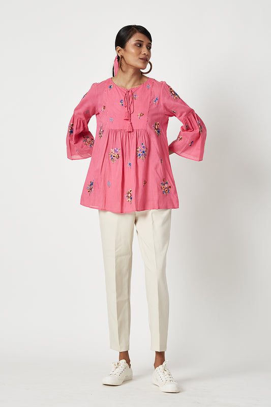 BLOEDEL EMBROIDERED TOP