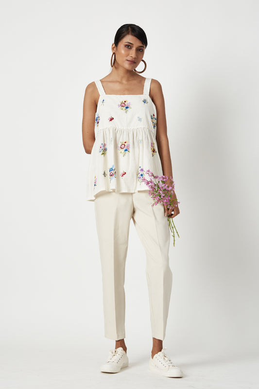 MAJORELLE EMBROIDERED TOP