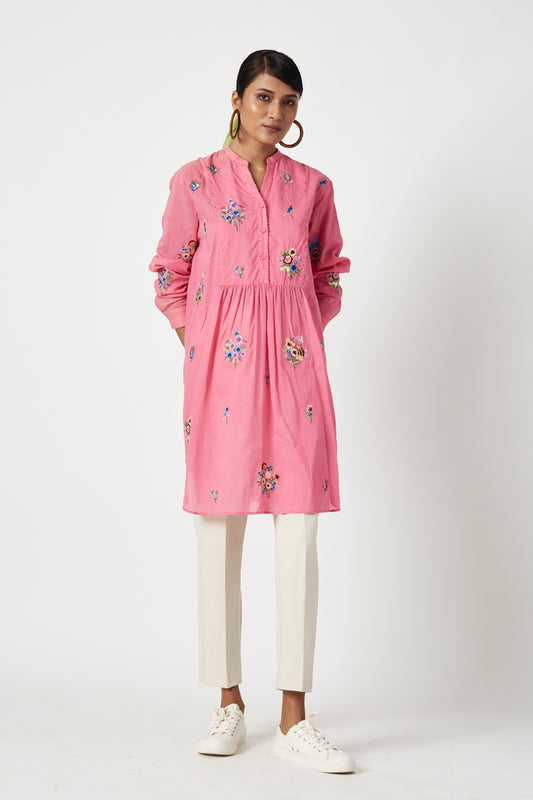 CASCADE EMBROIDERED TUNIC