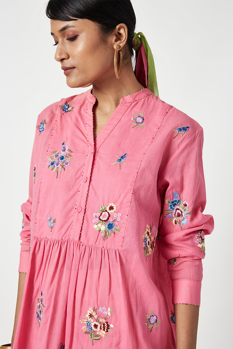 CASCADE EMBROIDERED TUNIC
